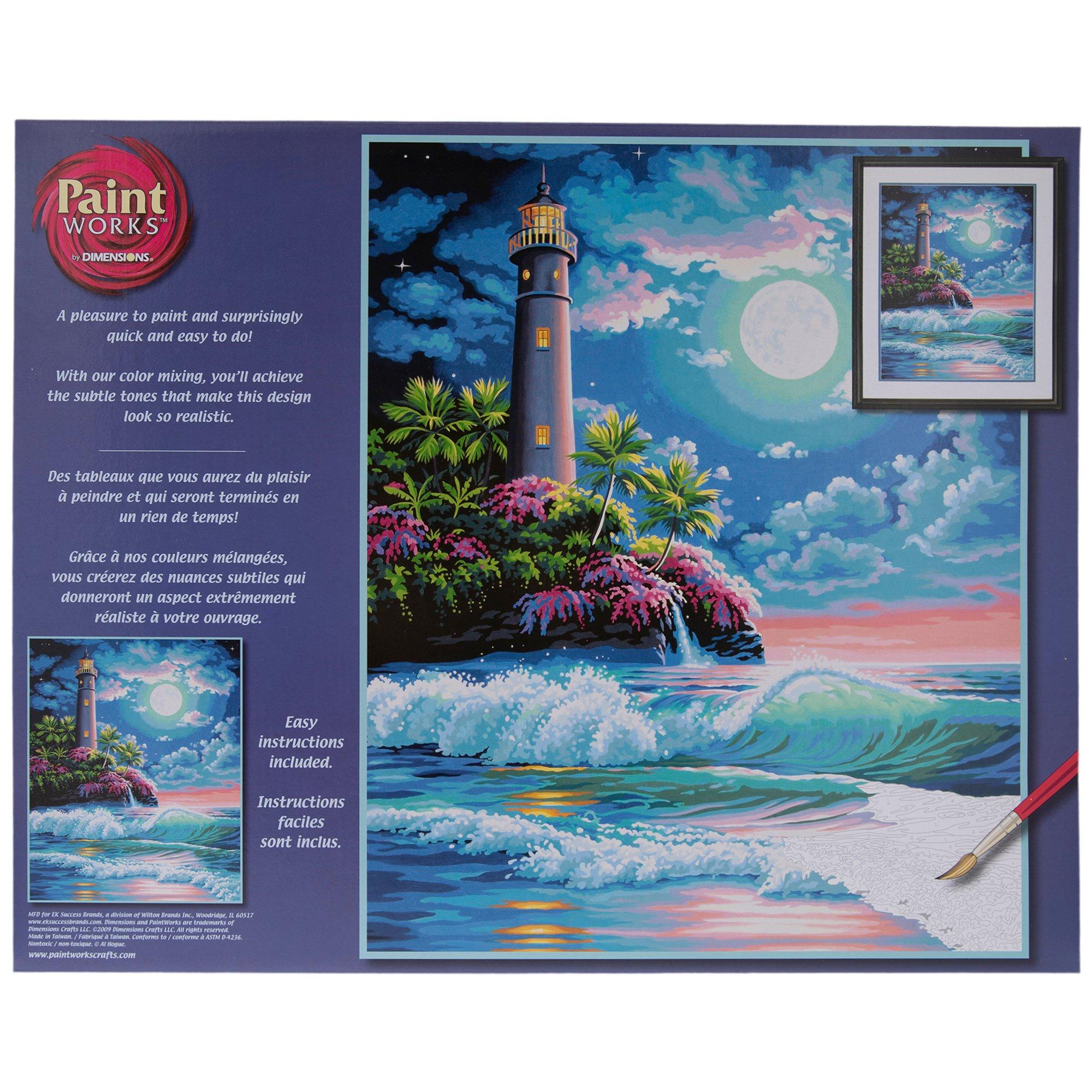 Large Paint By Numbers For Adults Beginners Diy Lighthouse - Temu