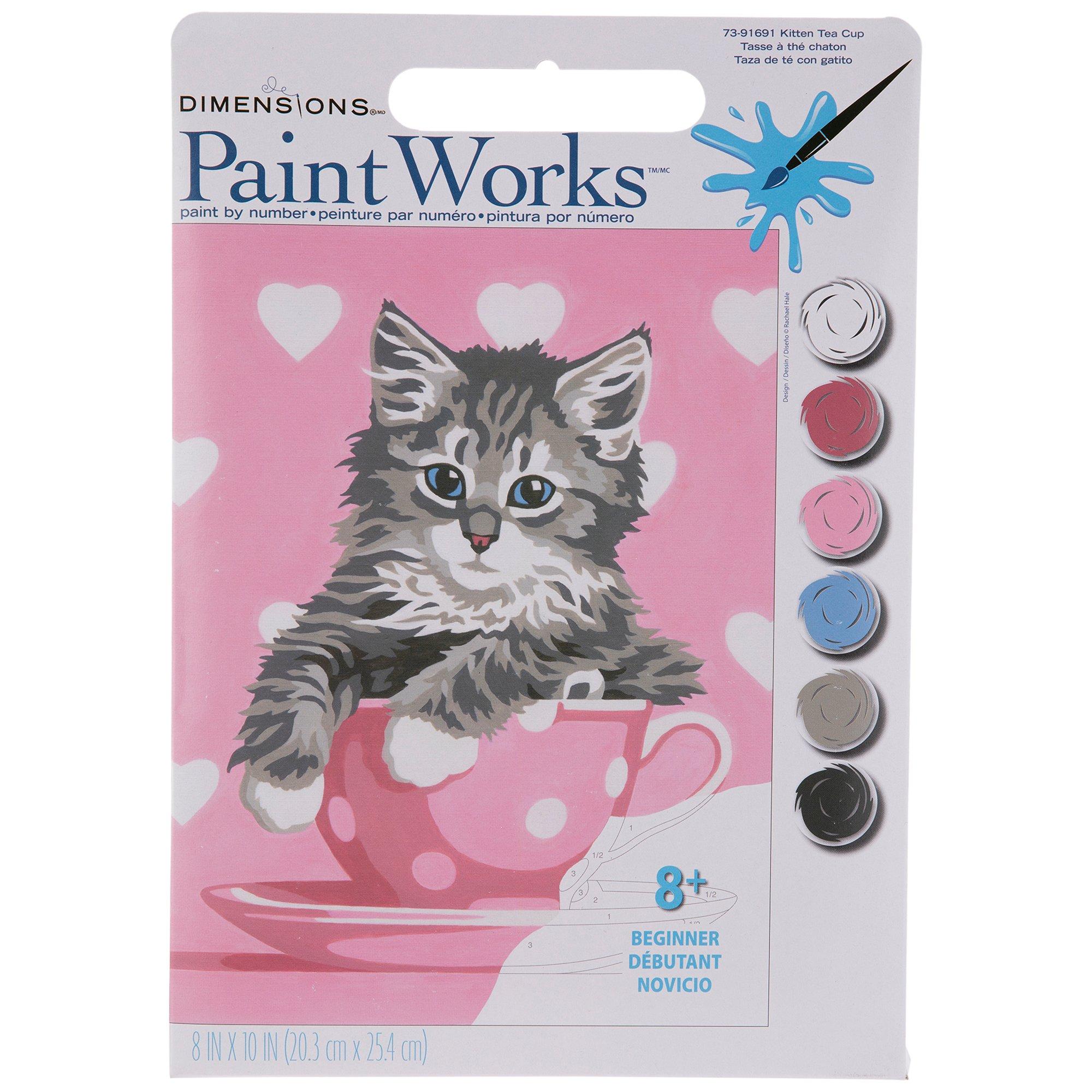 Kitten Tea Cup Paint By Number Kit Hobby Lobby 1864073