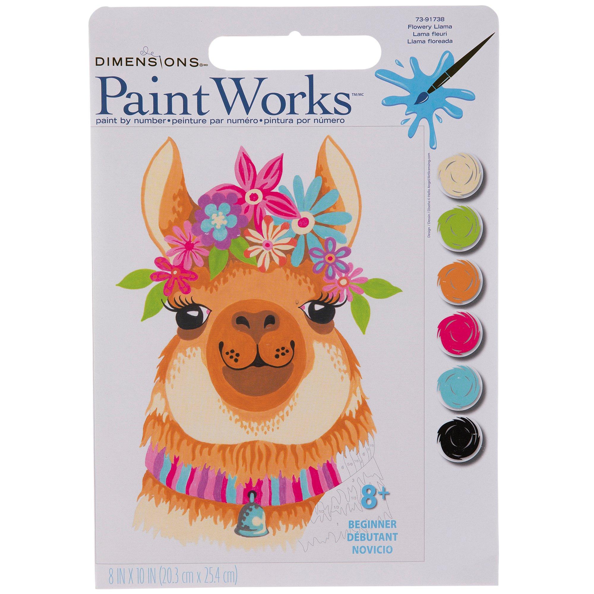 Flowery Llama Paint By Number Kit Hobby Lobby 1864115