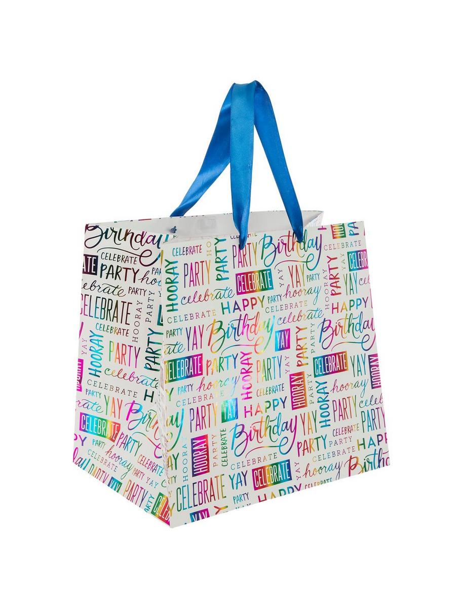 Rainbow Foil Happy Birthday Gift Bag | Hobby Lobby | 1866623