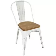 Antique White Metal Chair
