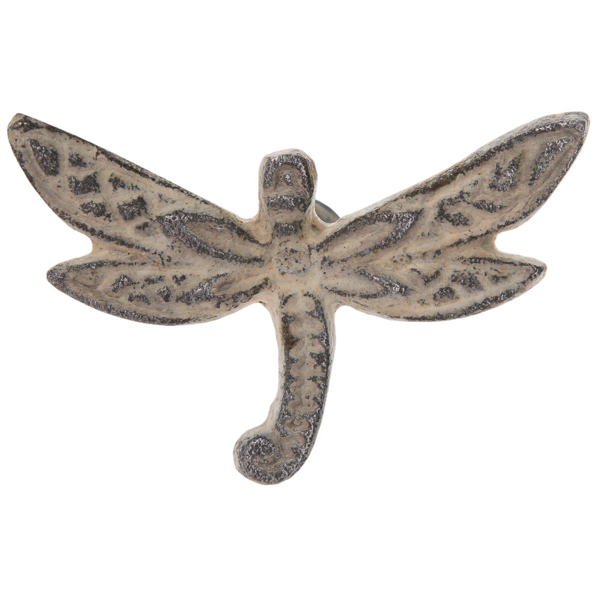 Silver & Cream Dragonfly Metal Knob Hobby Lobby 1867753