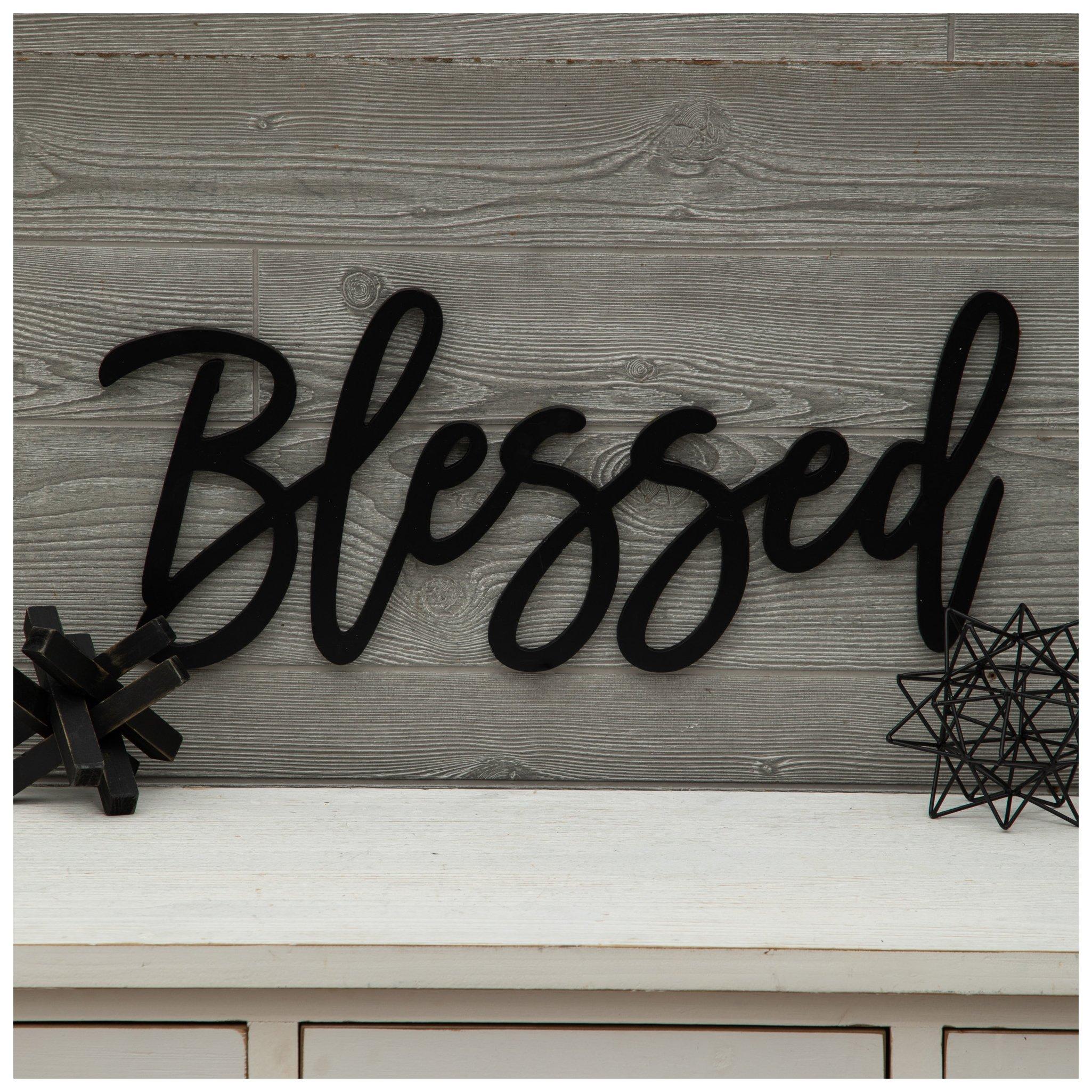 Blessed Black Wood Wall Decor