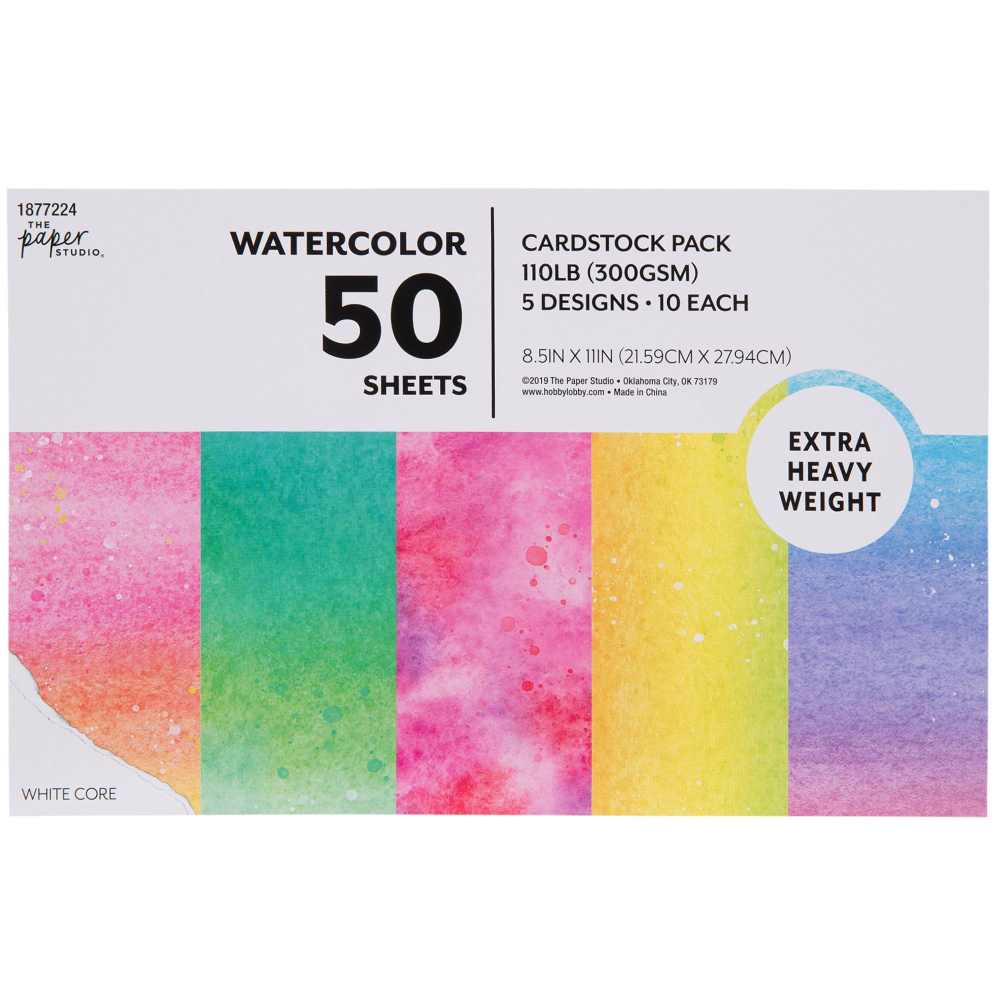 Watercolor Cardstock Paper Pack 8 1/2" x 11" Hobby Lobby 1877224