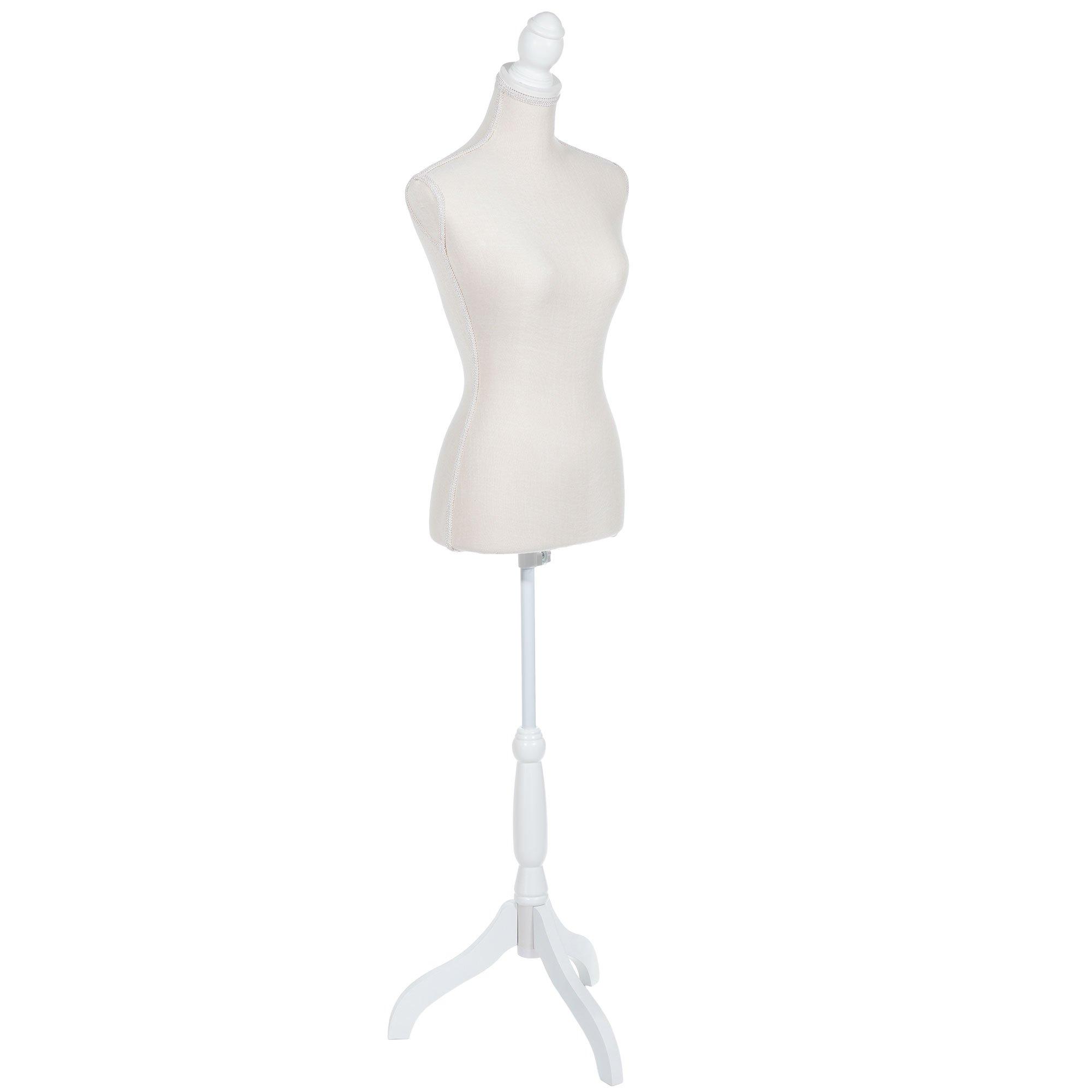 Beige Female Mannequin Torso Dress Form,Sewing Mannequin Body, Adjustable  Mannequin Stand