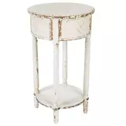 Embossed Round Accent Table