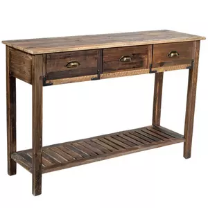 Distressed Wood Console Table