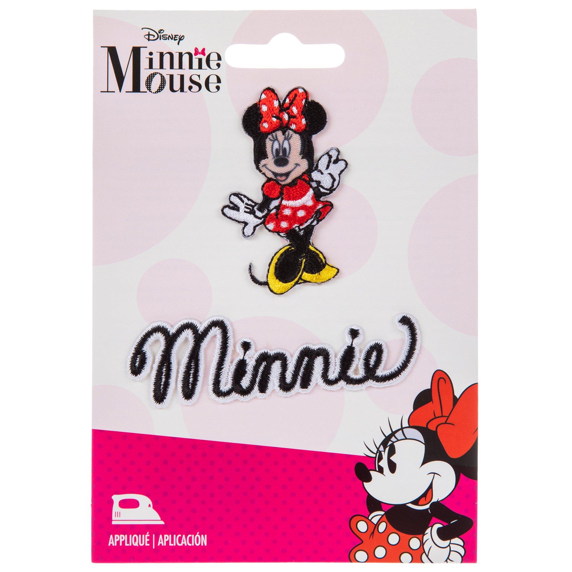 1 PC - 2.75” Disney Minnie Mouse – Iron On Cloth Embroidered Patches  Appliqué