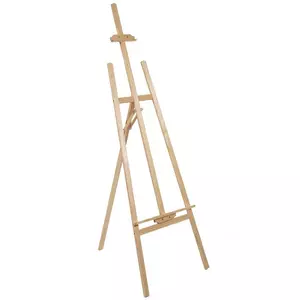 Wooden Artist Easel for Floor, Includes a Height-adjustable Shelf for  Canvases up to 48h, Beech Wood (ARTSNFF6) 