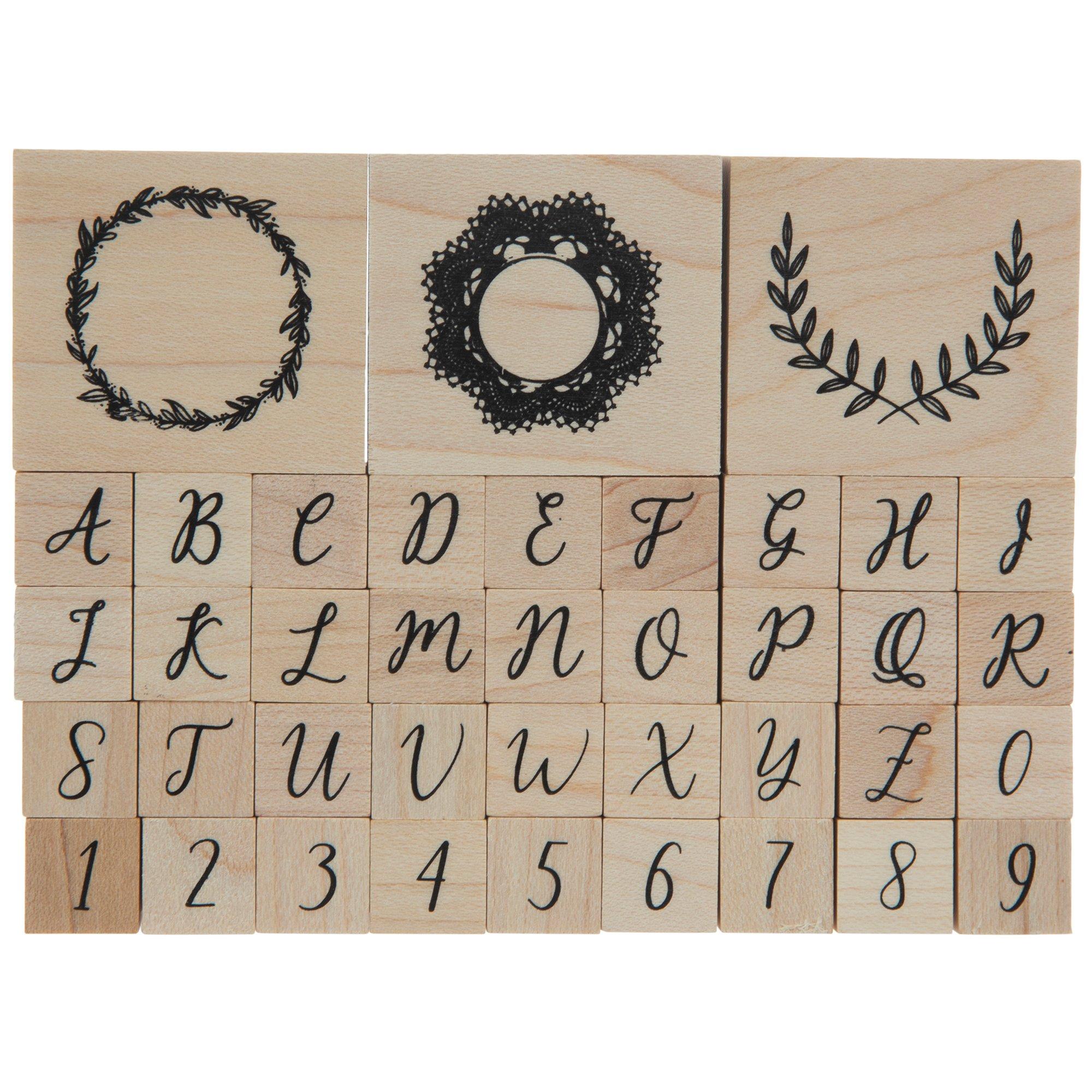 Uppercase Serif Alphabet Rubber Stamps, Hobby Lobby