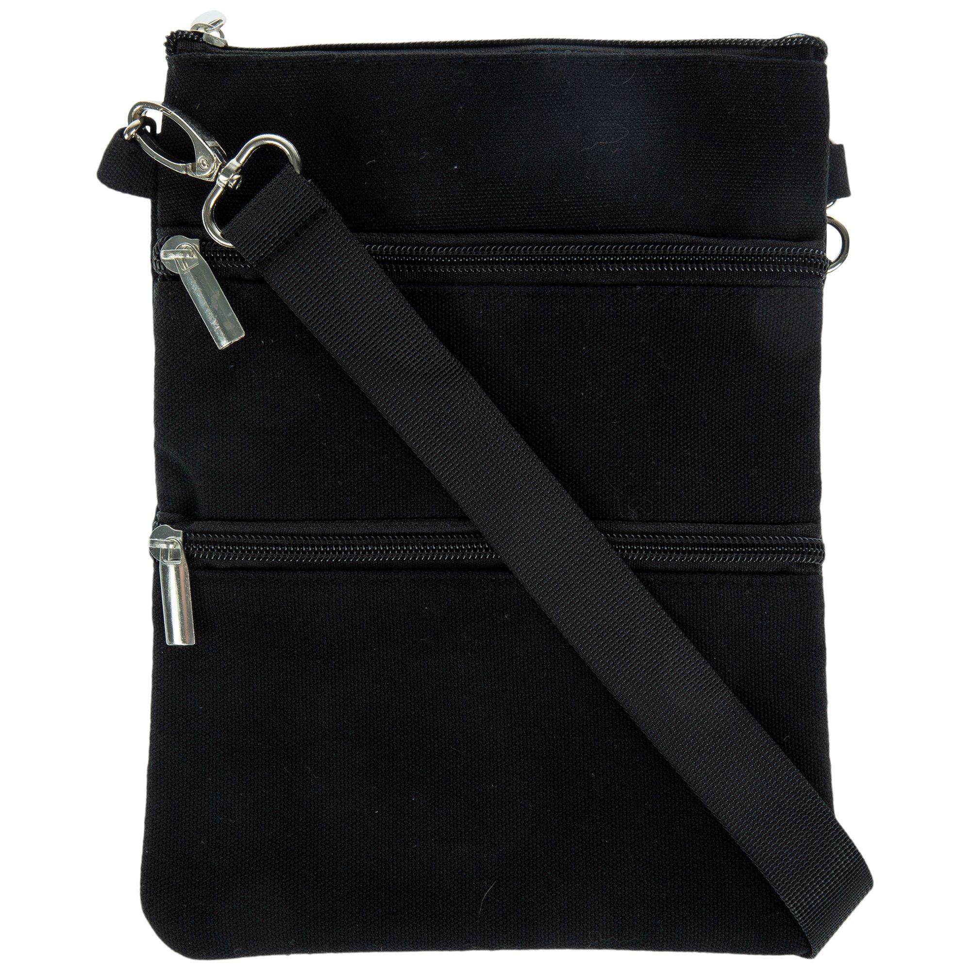 Crossbody Tote, Black / Zipper