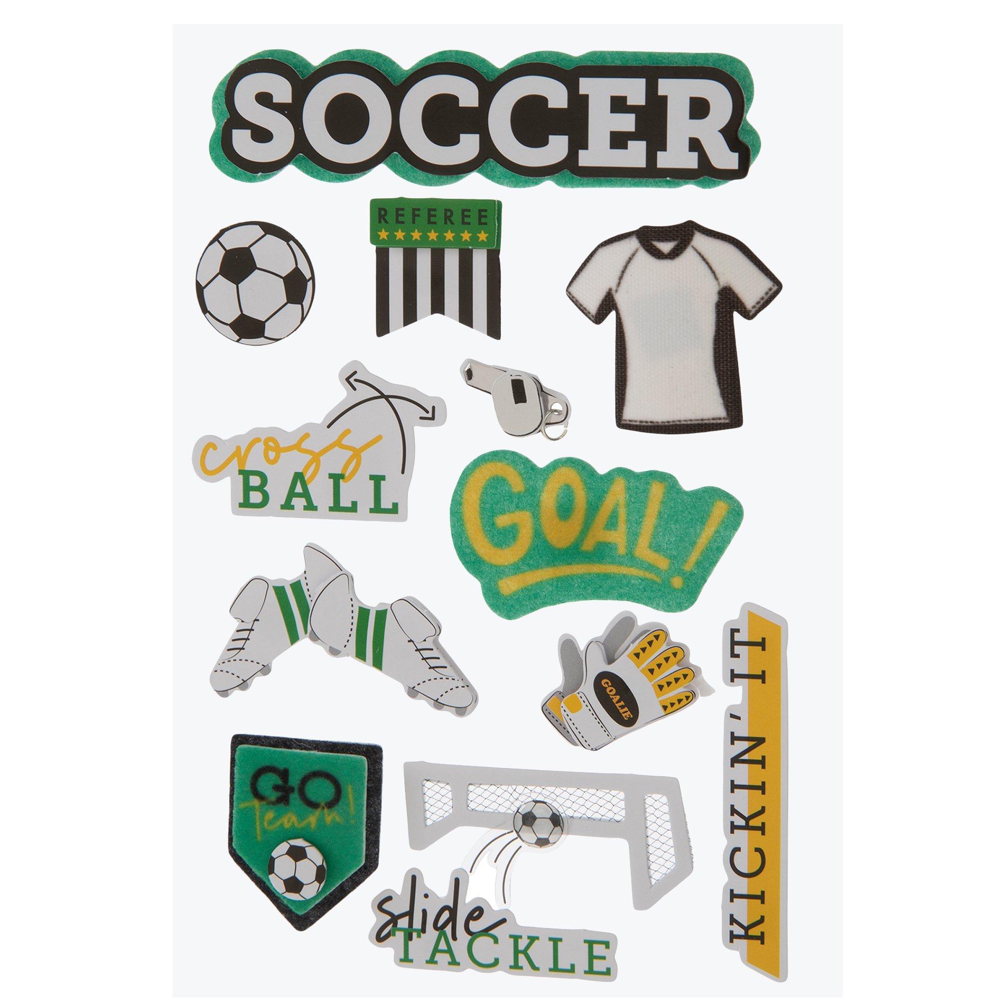 Soccer 3D Stickers Hobby Lobby 1883834