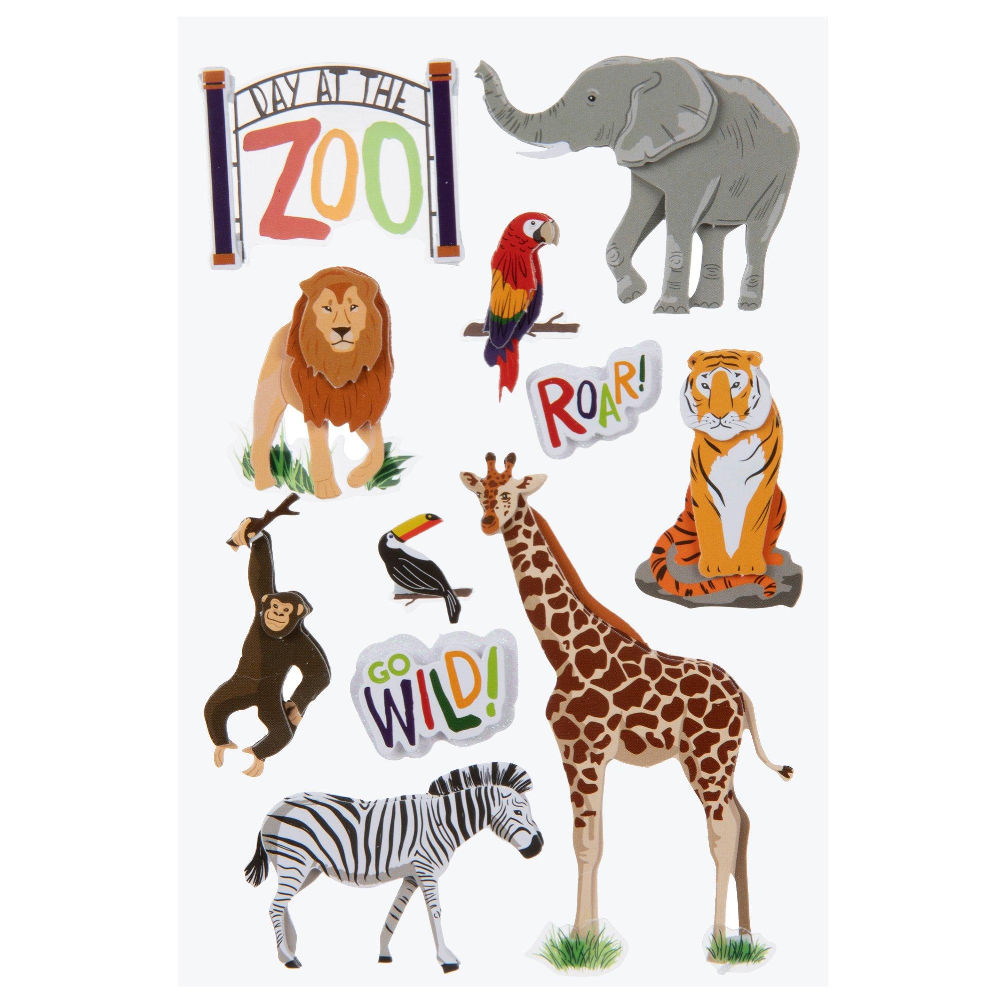 Day At The Zoo 3D Stickers Hobby Lobby 1883909