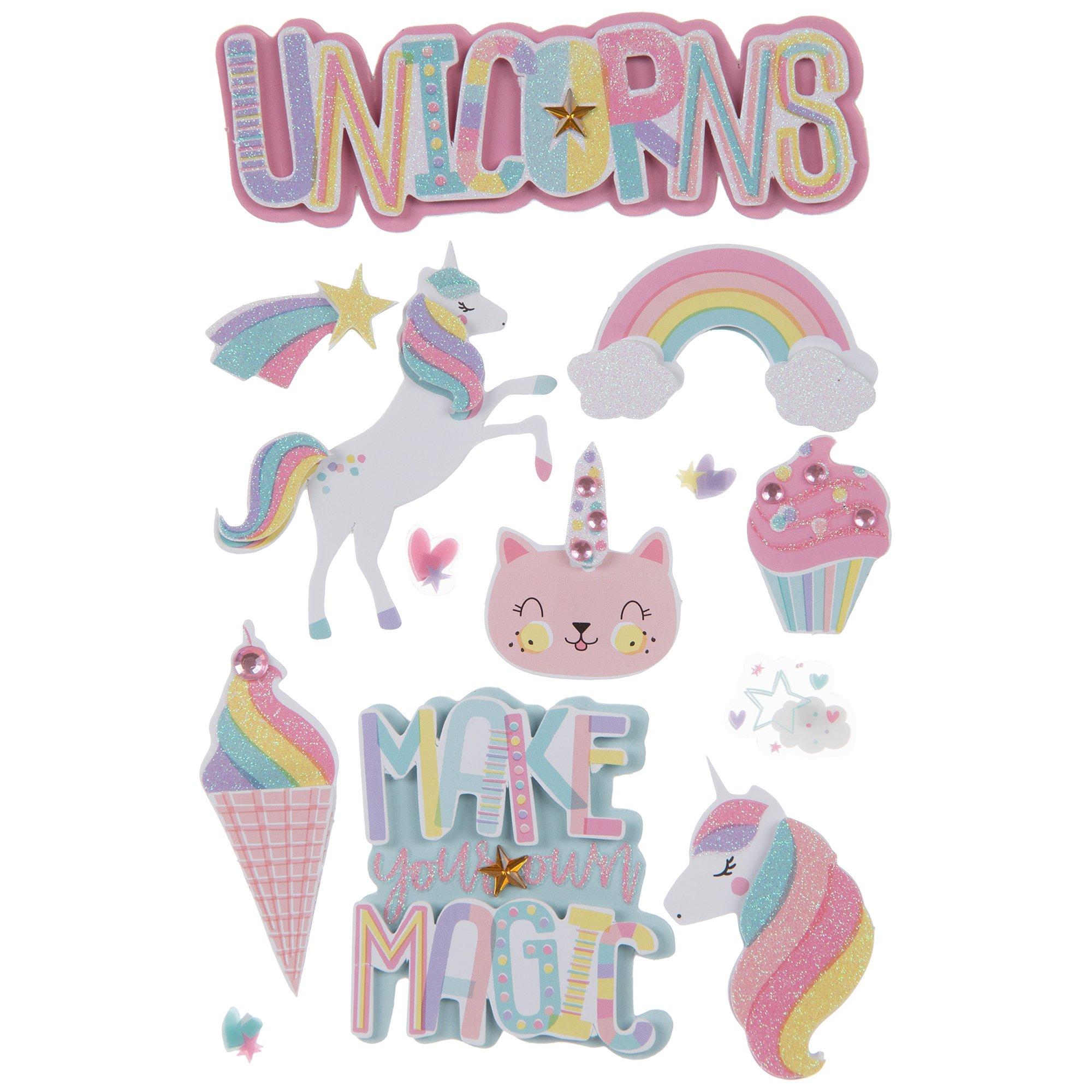 Unicorns 3D Stickers Hobby Lobby 1884402