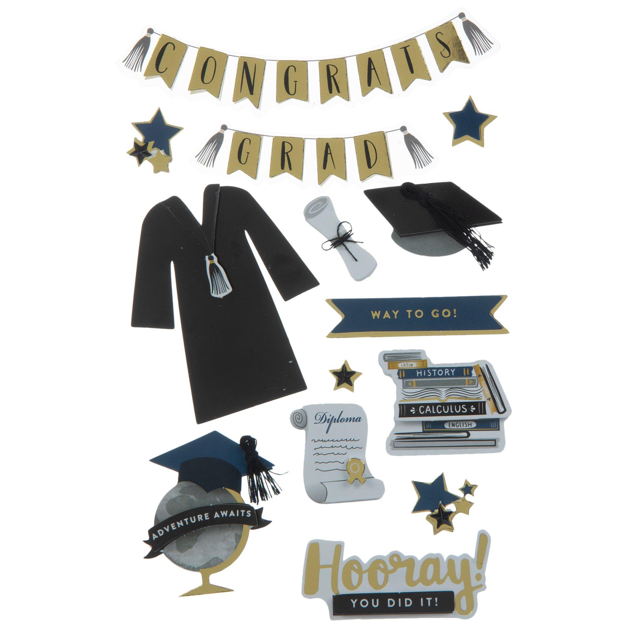 Graduation 3D Stickers Hobby Lobby 1885169