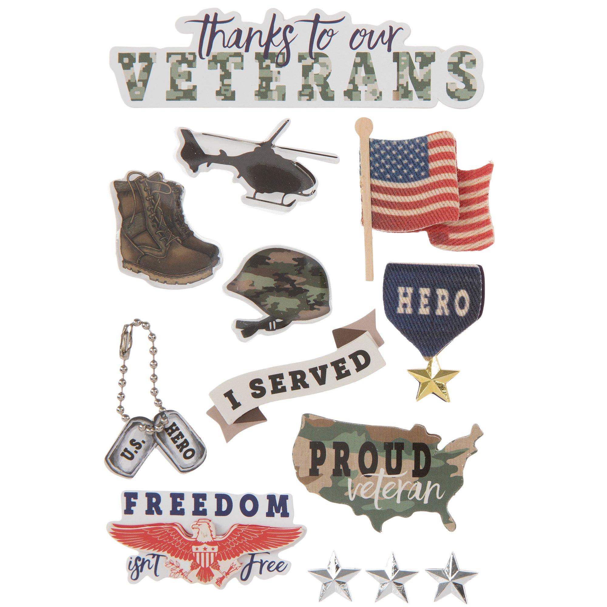 Veterans 3D Stickers Hobby Lobby 1885193