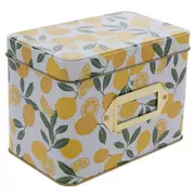 Lemon Metal Recipe Box