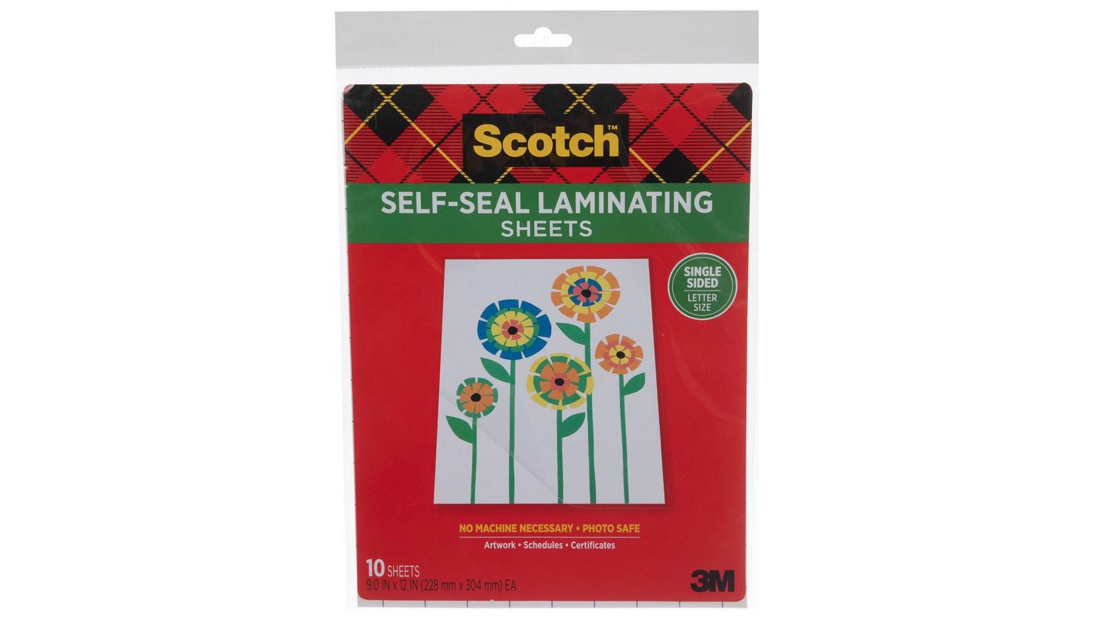 Scotch 4 X 6 Self-Sealing Laminating 9.6 Mils Pouches, 5 Count - Clear Matte Sold As 2 Packs Of - 5 - / - Total Of 10 Each: Binders & Binder Accessories