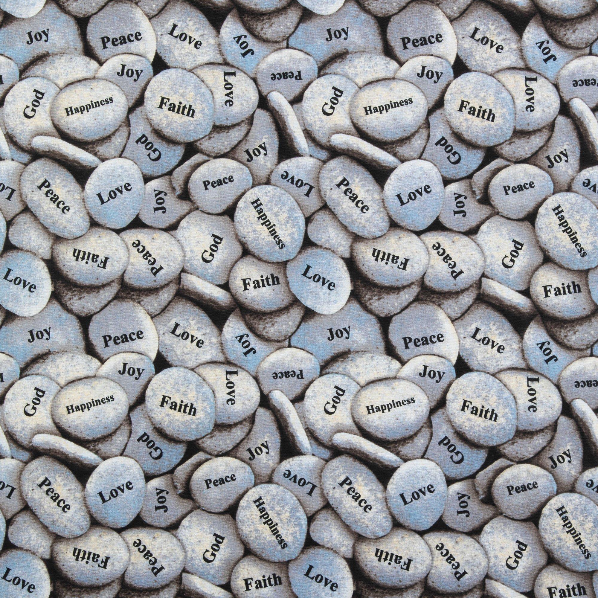 Gray Peace Pebbles Cotton Calico Fabric Hobby Lobby 1888924