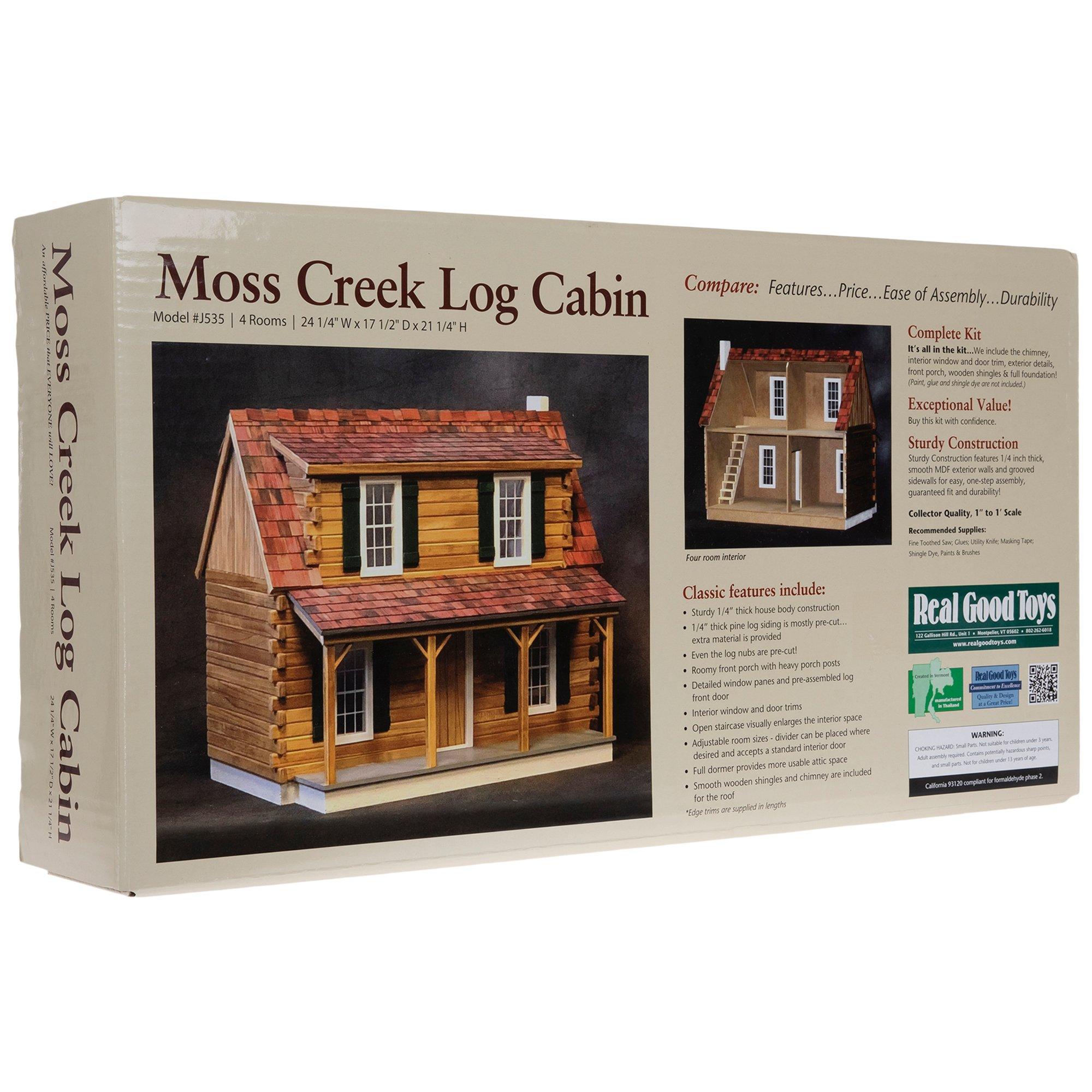 Miniature log deals cabin dollhouse kits