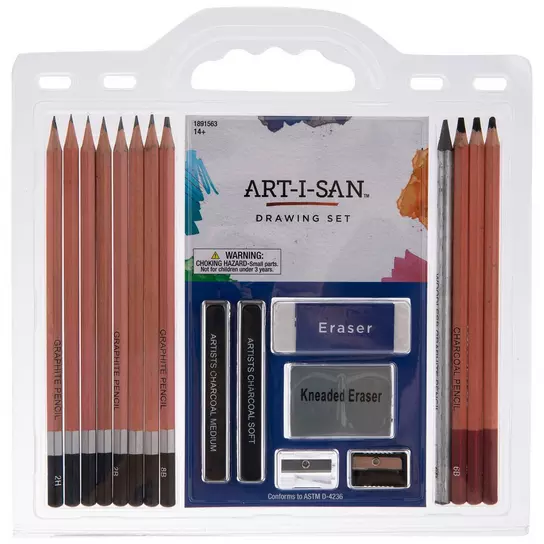 Sketch Drawing Kit Premium Graphite, Charcoal, Crayons and Drawing