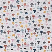 Polka Dot Mushrooms Duck Cloth Fabric