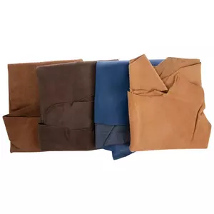  Premium Genuine Leather Scraps - Large Leather Pieces for  Crafting - 2 LBS Brown - Beige - 2-8 Pieces