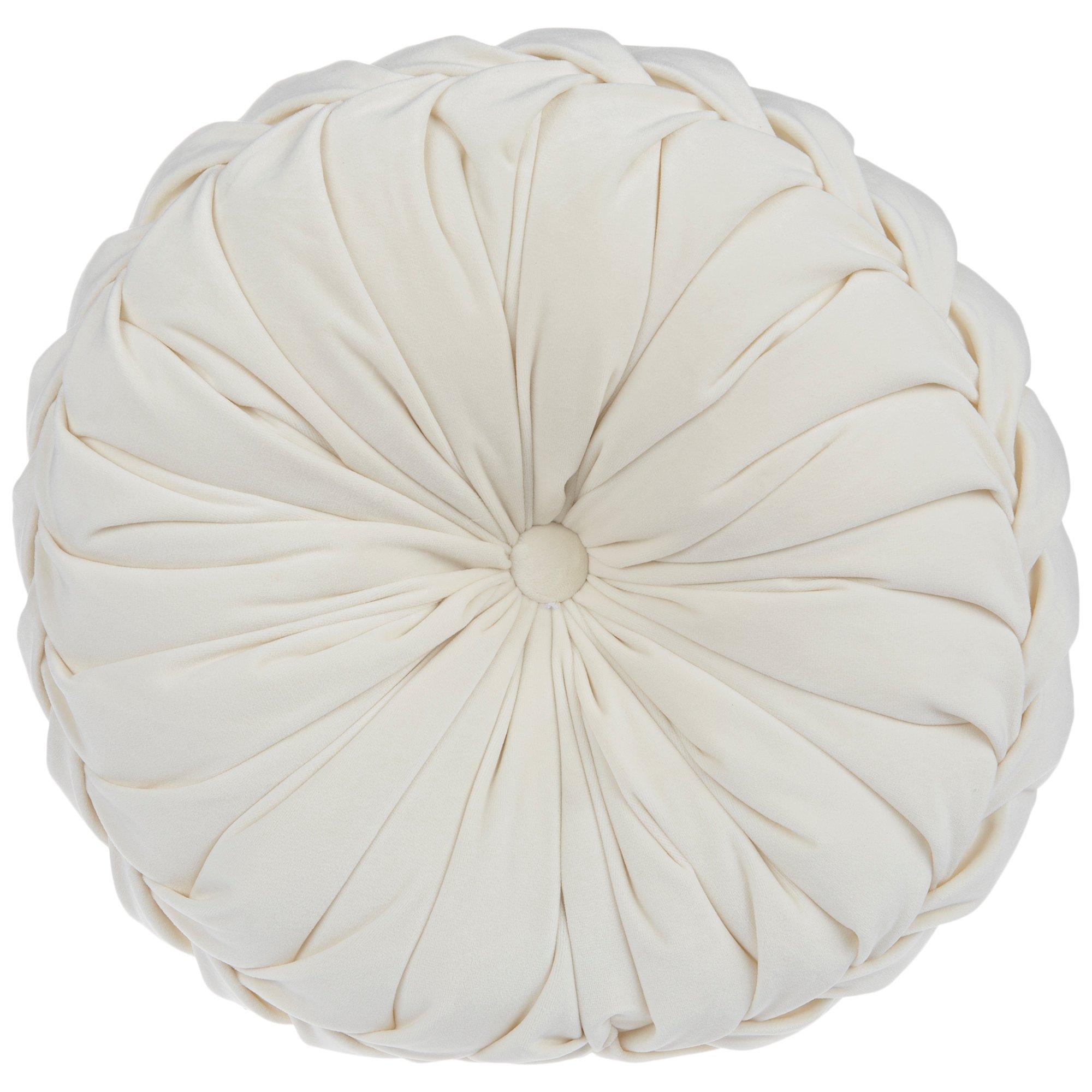 Round Tufted Velvet Throw Pillow by World Market