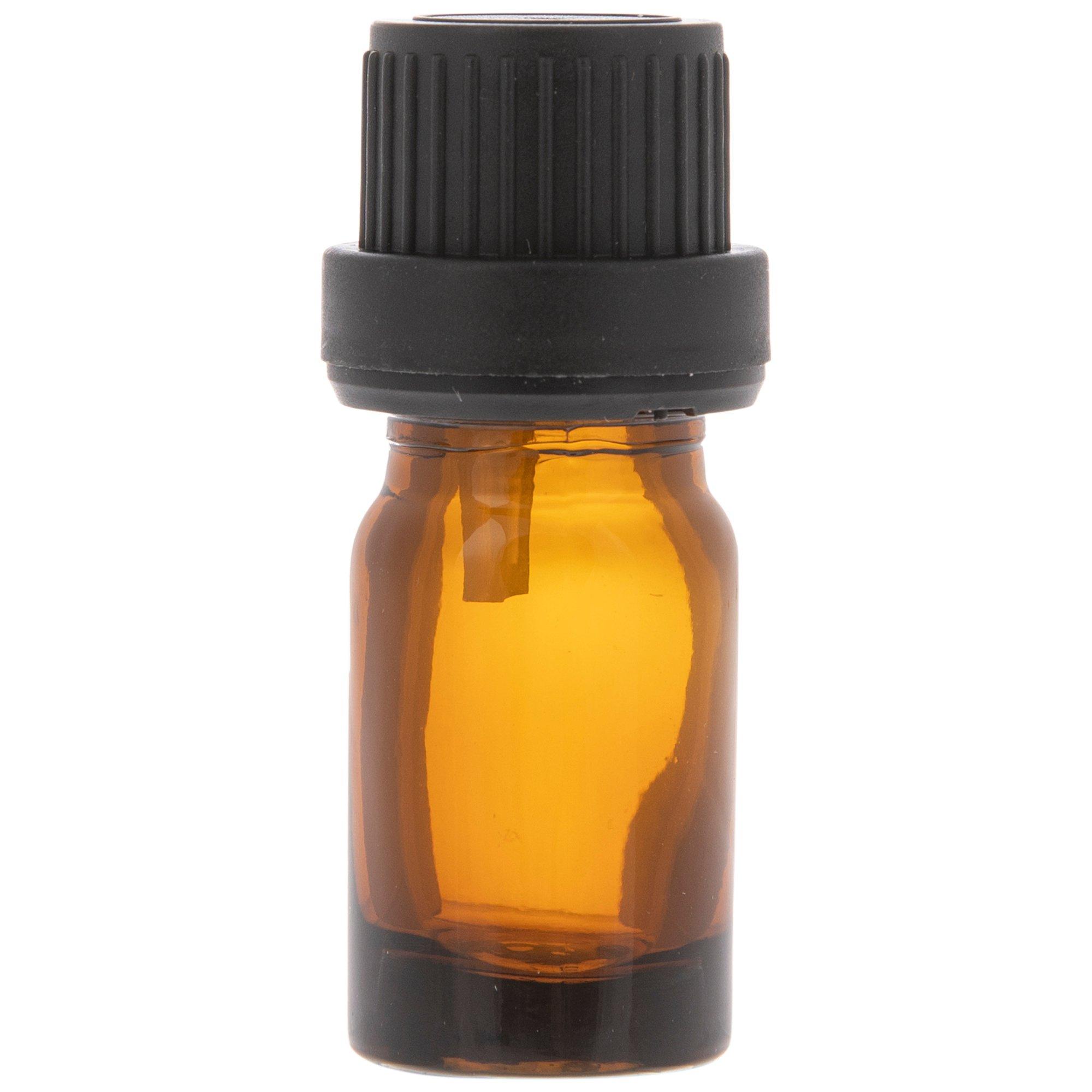 24pcs 5ml 10ml 15ml Amber Essential Oil Glass Bottles With Black Cap  Refillable Dropper Bottles for