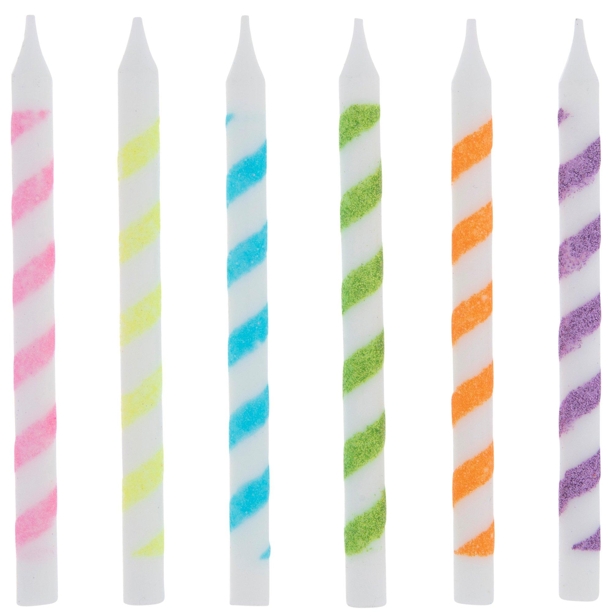 Striped Glitter Birthday Candles Hobby Lobby 1903277