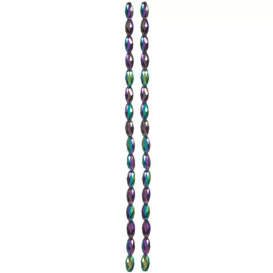 Jewel-Tide Glass Bead Garland with Pink, Purple, Teal, Red Green