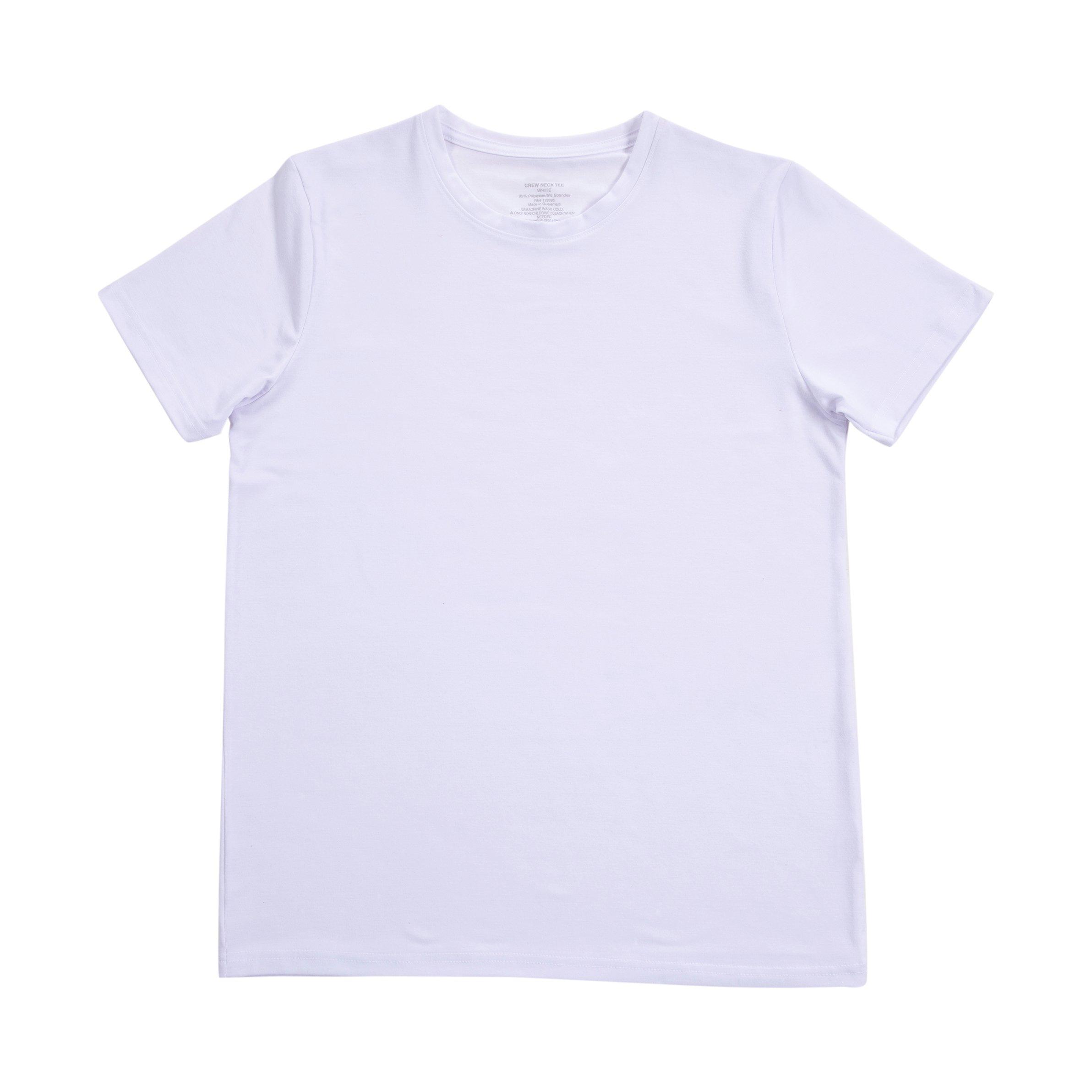 5 Pieces Women Sublimation Blank T-Shirt Basic White Polyester