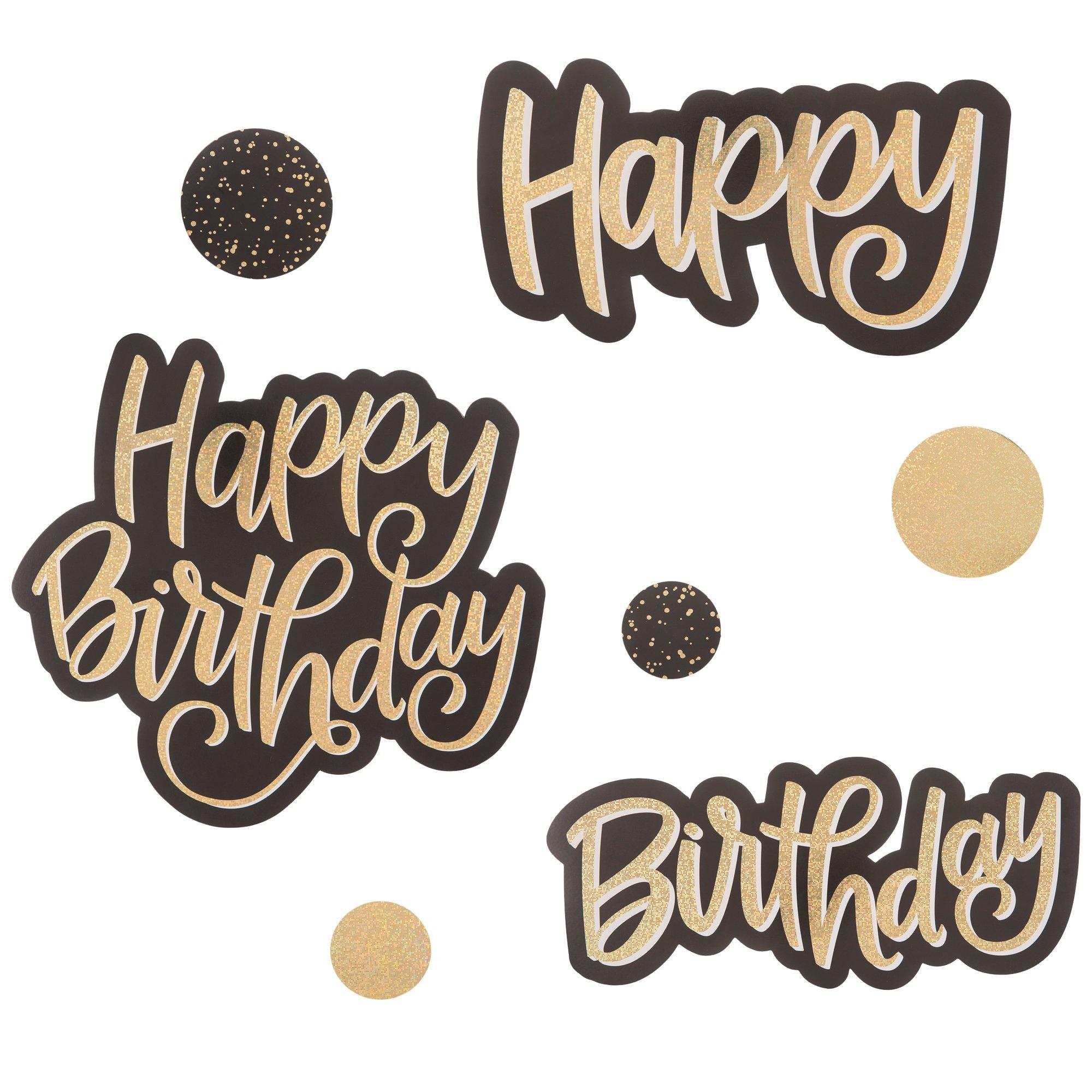 Gold Happy Birthday Foil Stickers, Hobby Lobby