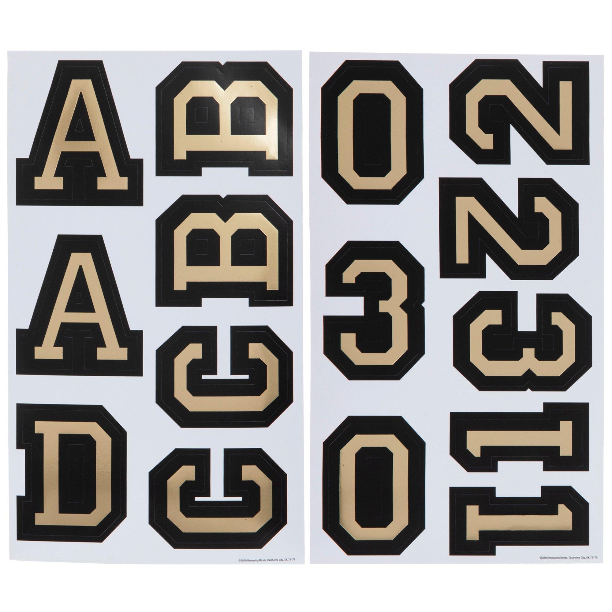 Black Embossed Alphabet Stickers, Hobby Lobby