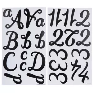 Letter Alphabet Number Stickers,Reflective Glitter Green 1 126  Count/Sheet,6pcs