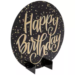 Bipra 85 Pieces Black & Gold Party Decorations - Includes Happy Birthday  Banner