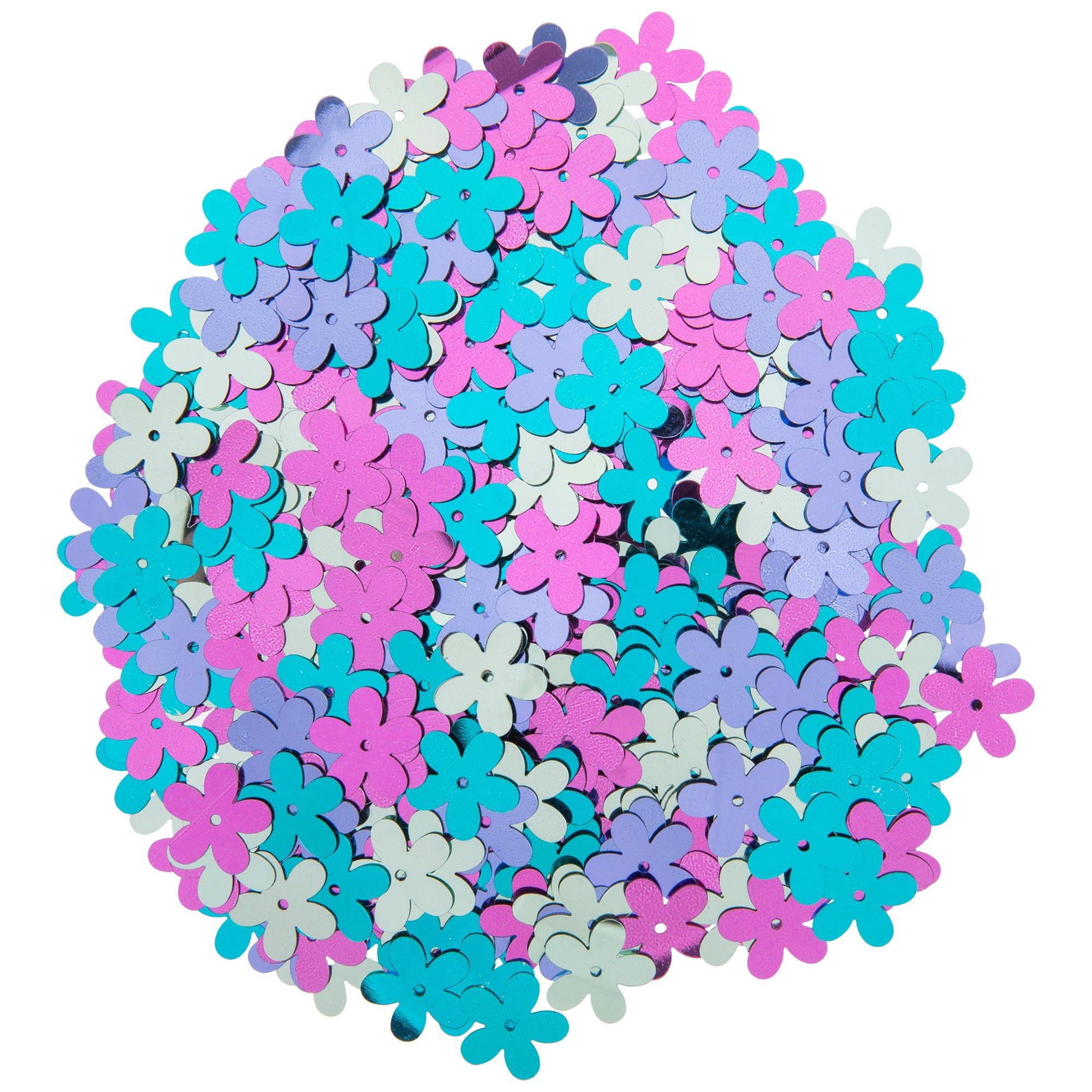 Assorted Metallic Flower Sequins