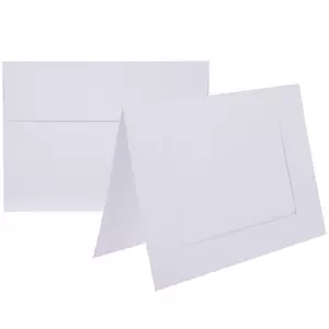 White Photo Frame Cards & Envelopes - A7