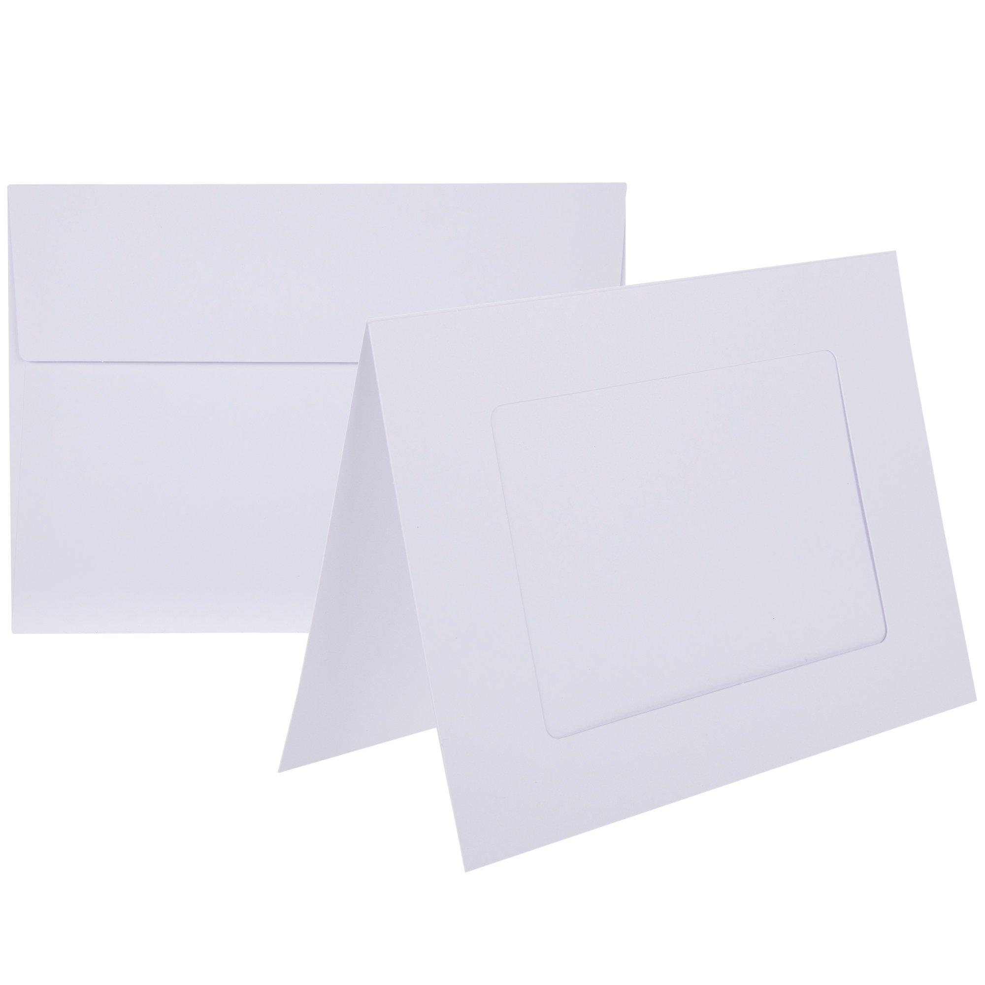 White Photo Frame Cards &amp; Envelopes - A7