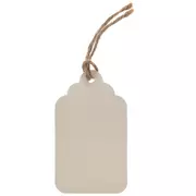 Ivory Scalloped Craft Tags