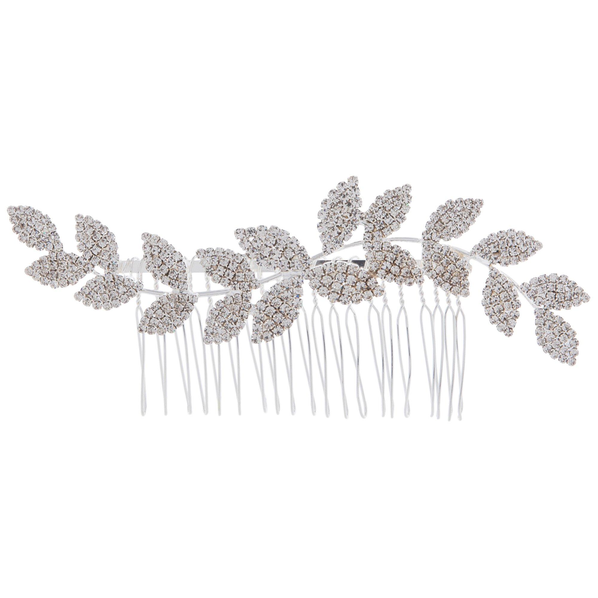 Silver Rhinestone Leaves Hair Comb Hobby Lobby 1912799