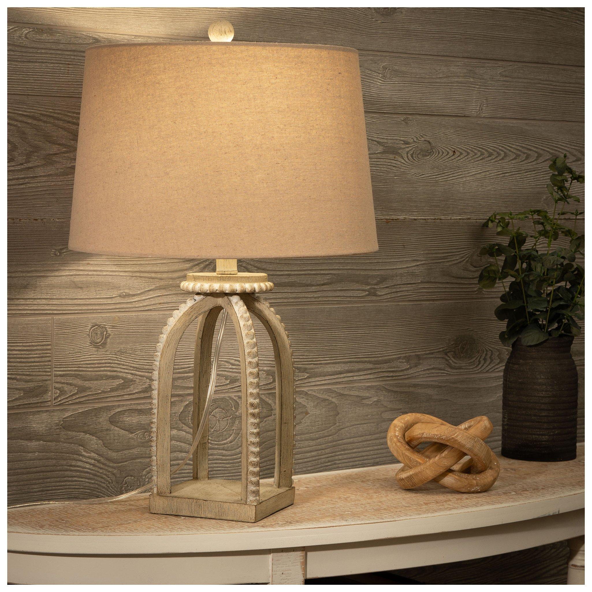 White Farmhouse Beaded Arch Table Lamp Hobby Lobby 1915453