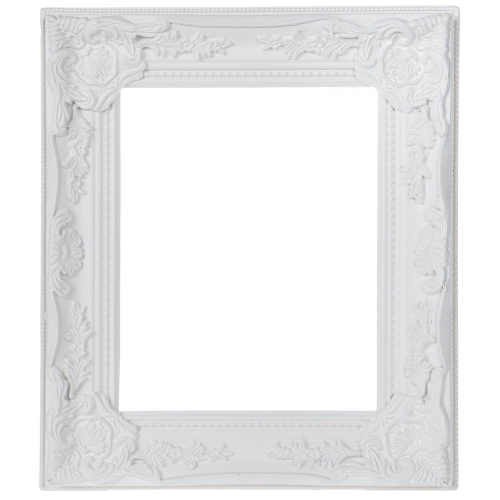Cream White Ornate Open Wood Wall Frame