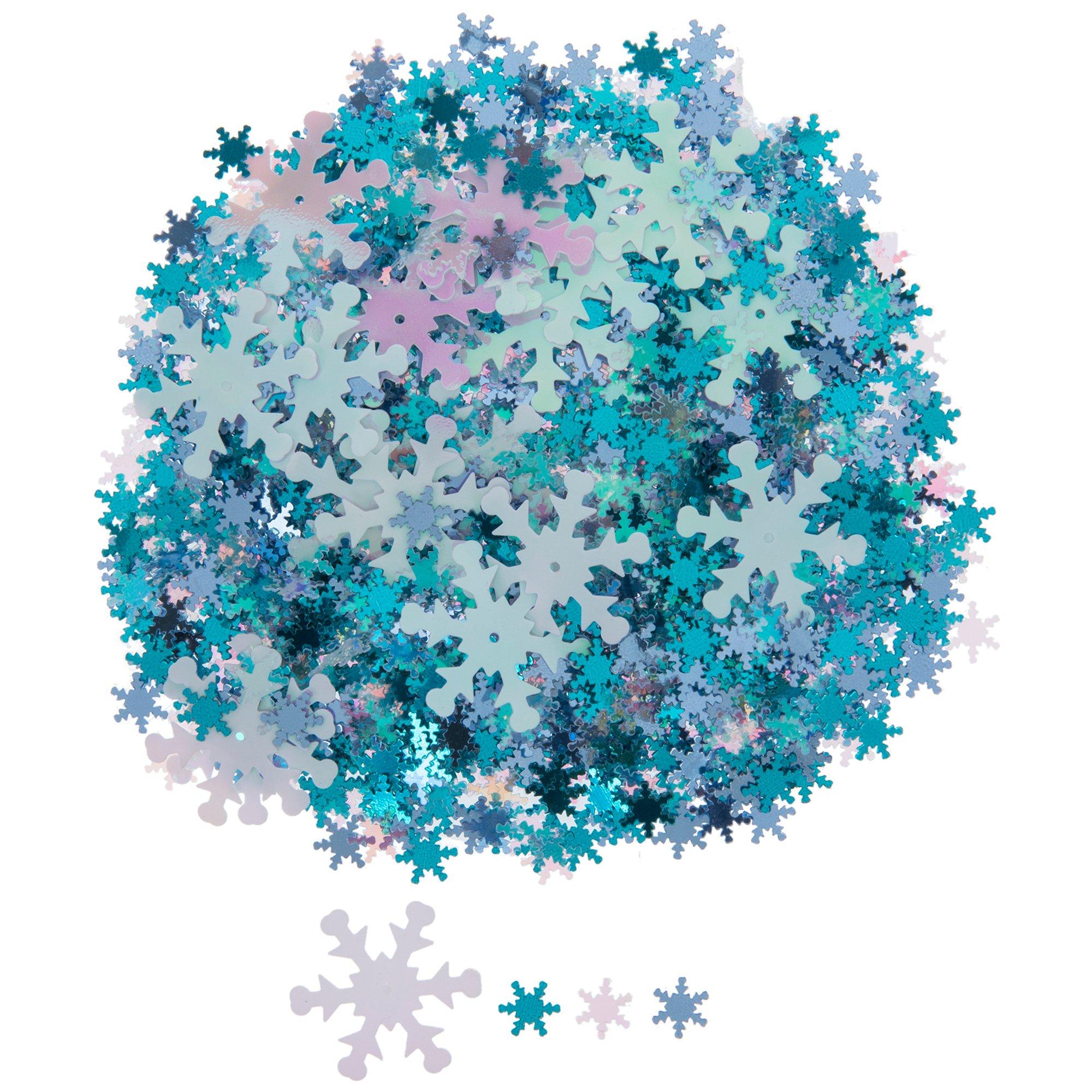  FOIMAS 1600pcs Christmas Snowflake Confetti,Iridescent