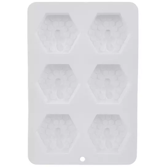 8 oz Silicone beeswax block Mold - honeycomb Tray mold - Food