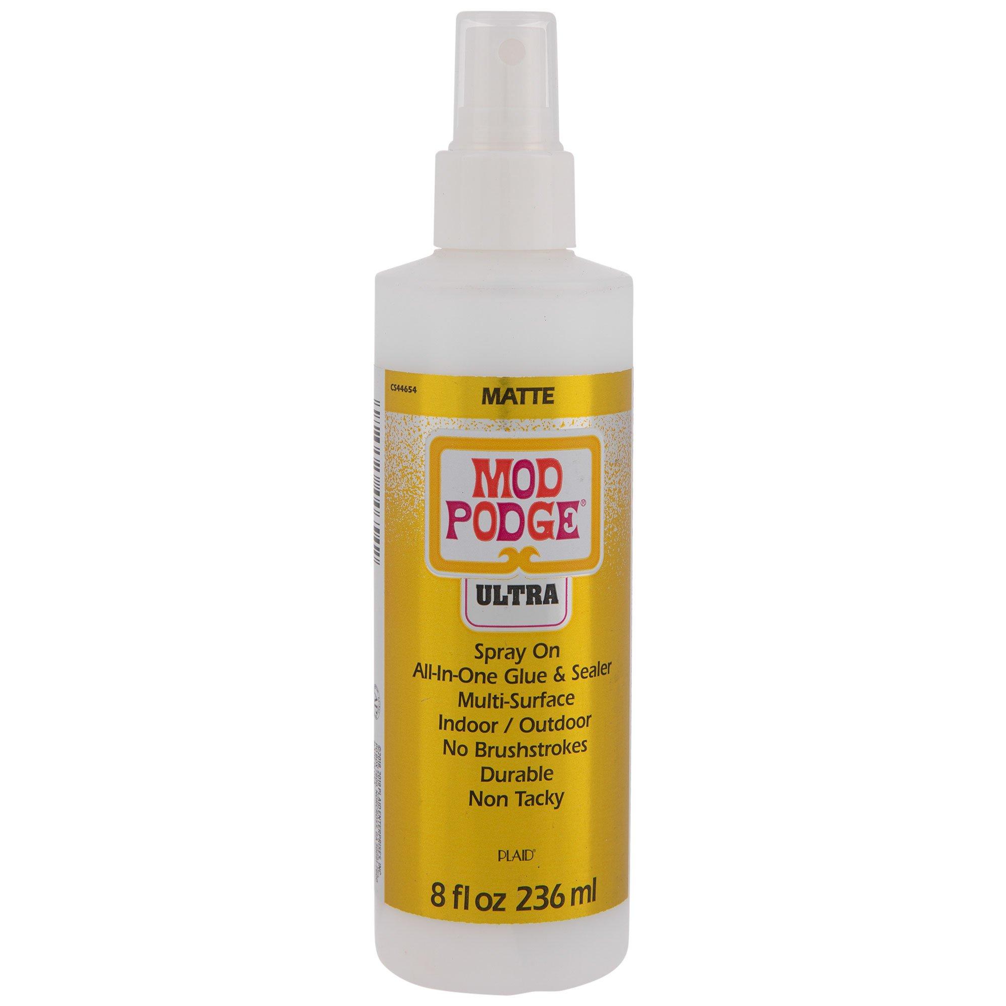 Plaid Mod Podge Ultra Spray Adhesive 8-oz Matte - Quick Dry, Non-Toxic,  Arts & Crafts, Interior Use, Clear Finish in the Spray Adhesive department  at