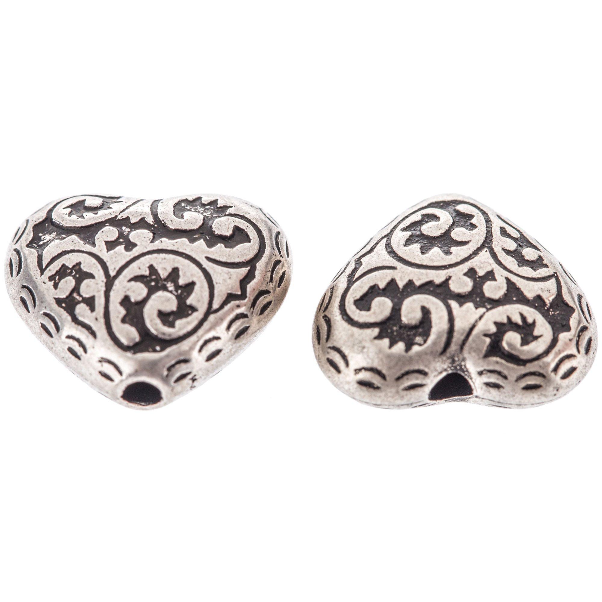 Carved Heart Beads 14mm x 12mm Hobby Lobby 192625