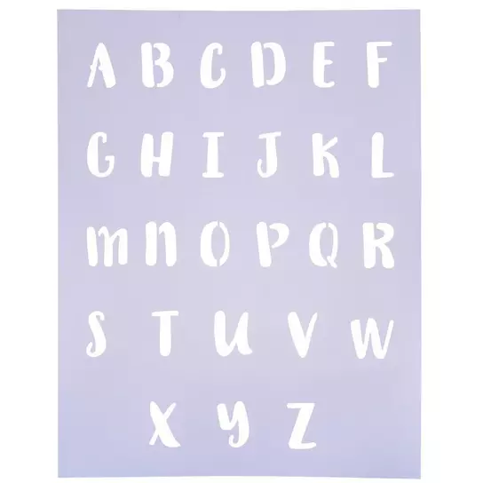 Phyllis Font Alphabet Stencil, Letter Stencils