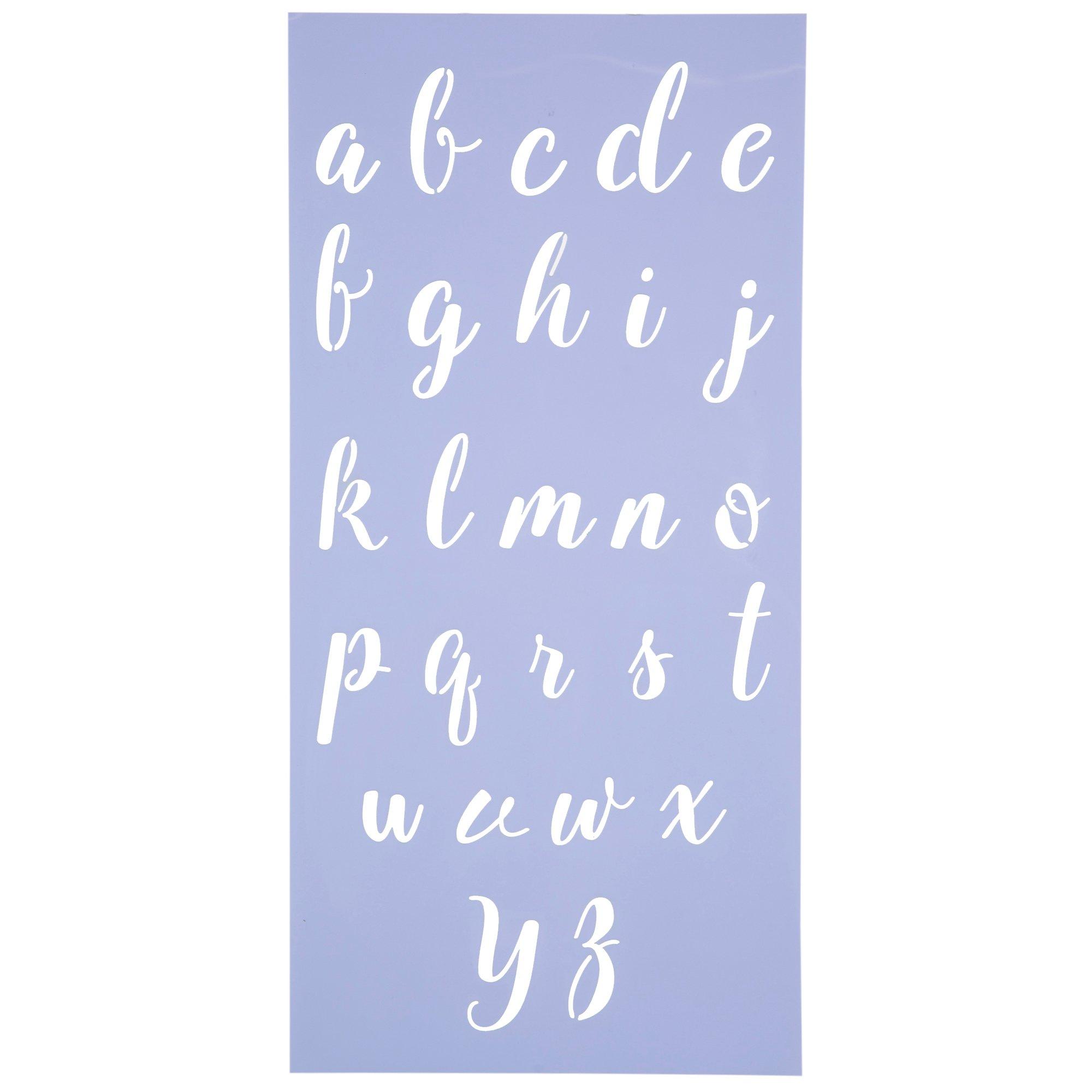 Script Lowercase Letter Alphabet Stencil Hobby Lobby 1927185