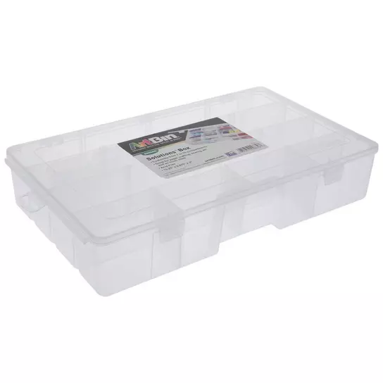 2x Craft Box Organizer Storage Container for Beads, Adjustable 15